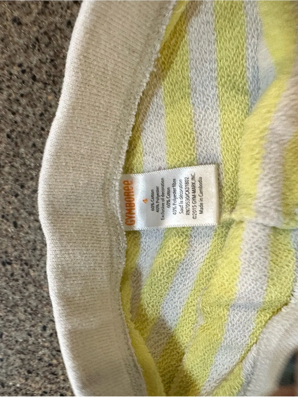 Yellow & White Striped Knit Shorts